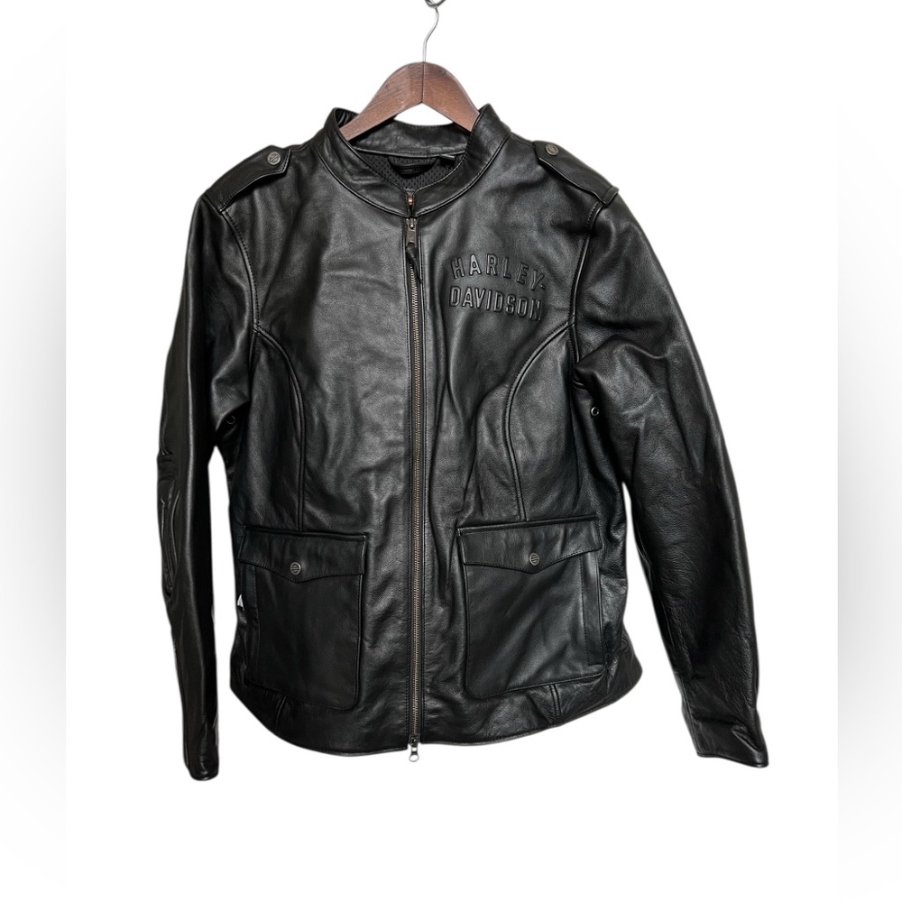 Harley-Davidson Women’s Black Leather Unisex Motorcycle Jacket